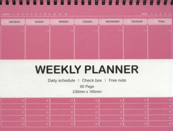 دفتر برنامه ریزی هفتگی (WEEKLY PLANNER)،(کد 153)،(سیمی)